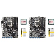 【LB0P】-2X B75 ETH Mining Motherboard 12 PCIE to USB3.0+G1610 CPU+Screwdriver Set LGA1155 MSATA DDR3 B75 BTC USB Motherboard