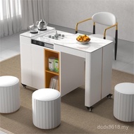 Modern Board Luxury Tea Table Car Tea Small Light Simple Coffee Table Tea Table Balcony Rock Retract