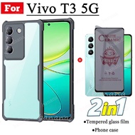 VIVO T3 5G Acrylic Phone Case for Vivo Y03 Y17S Ceramic Tempered Glass and Vivo Y27S Y28 Anti-Spy PrivacyTempered Glass Camera Protector