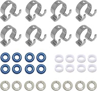 8PCS LR037089 Fuel Injector Repair Seal Kit with O-Rings Fit LR3 LR4 Discovery Range Rover Sport Vel