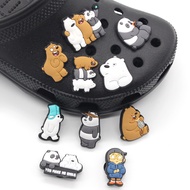 Croc Jibbits Anime Jibitz Charm We Bare Bears Jibits Crocks for Men Shoes Accessories Panda Grizzly Shoe Charms Pins Decoration