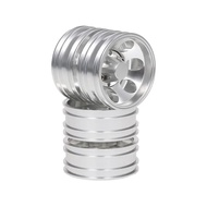 2PCS RC Car Metal Trailer Front Rear Hub Rim 7 Spokes for 1/14 Tamiya Tractor Truck RC Climber Trail
