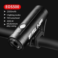 ESLNF ไฟหน้ารถจักรยาน800lu USB ชาร์จ4000MAh IPX6กันน้ำไฟหน้ารถมอเตอร์ไซค์แบบ LED คลาสสิก ROCKBROSS R