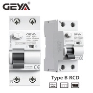GEYA B Type RCCB Residual Current Circuit Breaker DC ELCB 2P 4P 40A 63Amp 30mA 100mA 300mA Type B 6K