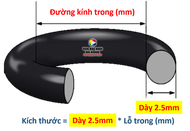 [Set 100 cái] Gioăng cao su oring NBR70 dày 1.5mm 2mm 2.5mm 3mm đường kính trong từ 3mm đến 27mm chị