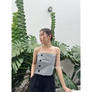 Hailey top tube top Asymmetrical top/ Ribbed tube top/ Asymmetrical tube top top
