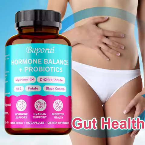 Hormone Balance + Probiotics - Relieve Menopausal Discomfort, Control Weight, Support Ovarian Functi
