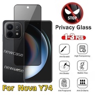 1-3Pcs Privacy Anti Spy Full Screen Protector Tempered Glass For Huawei nova Y74 Y73 4G 2026 Nova Y 