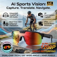 New AI Smart Glasses Camera 1200P Video 4K Anti-shake Cycling Ridi Sports glasses Translation ChatGP