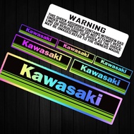 Kawasaki Reflective Stickers Warning signs Front Body Fuel Tank Epoxy Laser Decal for Ninja Vulcan H2 H2R Z250 Z300 Z400 Z750 Z900 ZX-6R ZX10R