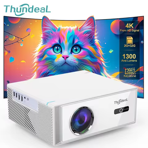 ThundeaL TD95W Android Projector Full HD 1080P WiFi 2K 4K Home Cinema Portable Smart TV Video Movie 