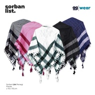 PUTIH HITAM Turban - White Turban - Arab Turban - List Turban - Black Turban - Tassel Pigtail Turban