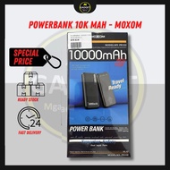 [FREE WARRANTY] MOXOM POWERBANK 10K MAH - Travel Friendly / Dual Input Ports / High Quality / MX-PB1