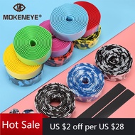 2 Pcs Bike Handlebar Tape Road Bike Handlebar Tapes Bike Handle Belt Steering Wheel Cover Road Bike Handle Tape Non-slip Belt Rubber Tape With Bar Plugs