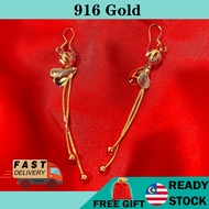 Subang Emas 916 gold earring Emas 916  anting Emas 916  Gold 916  Earring 耳環 耳坠earrings for women earrings fashion earring barang kemas 916 earrings Subang Bulat