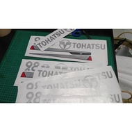TOP COWLING STICKER ENGINE TOHATSU 9.8 HP