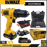 promo spesial DEWALT DCD700S2A Mesin Bor Besi Kayu Baterai Cordless Drill Driver 12V With Drill Bit