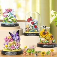 Adult Bouquet Building Block Set, Animal Flower Plant Series Mini Building Block Set, Valentine'S Da