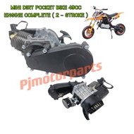 49CC 2 STROKE ENGINE COMPLETE SET MINI DIRT POCKET BIKE MOTOCYCLE MINI SCRAMBLER MOTOR CROSS ENJIN S
