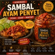 Sambal Penyet Berapi 400g (Bekas) - Sambal Ayam Penyet Tradisional Ori Indonesia Ready To Eat