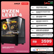 IBPC RYZEN LEVEL4 GAMING PC ( AMD RYZEN 5 | RX 9060XT 8GB | 8GB RAM | 256GB NVME SSD )