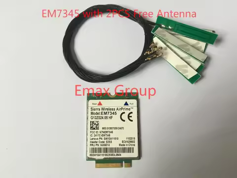 For IBM Lenovo Thinkpad W540 T440 T540P L440 X240 X1 Carbon EM7345+2pc Antenna NGFF M.2 WWAN Card 04