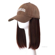 Mũ bóng chày tóc giả all-in-one nữ xuân thu phiên bản hàn quốc thời trang all-match summer face-look