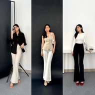 Marin Outfit - Flare Pants Highwaist-Cutbray Flare Pants-Scuba Flare Pants-Cutbray Culottes