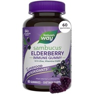 Nature's Way Elderberry Gummy, Adult Immune Support Gummy &   Suitable for Children Over 4 Years Old