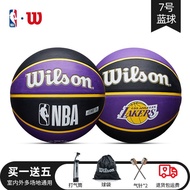 《325》Wilson Wilson NBA Basketball No. 7 Los Angeles Lakers Memorial Team Logo Ball Rubber Concrete F