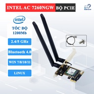 Genuine Intel AC 7260 PCIE WIFI 5 Card Set, high speed 2.4/5GHz with integrated Bluetooth 4.0