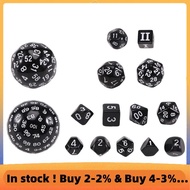 15Pieces Complete Polyhedral DND Dice Set D3-D100 Spherical Dice Set,100 Sides Dice Set for Role Pla