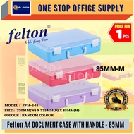 Felton A4 Document Case 85mm / A4 Document Holder / Fail A4 / A4 File / File Folder / Plastik Fail /