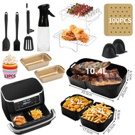 New Air Fryer Silicone Baking Pan Lining Double Pot Silicone Baking Pan Baking Mat NINJA AF500