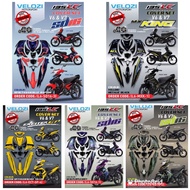 Coverset LC135 V6/V7 VELOZI Sticker Tanam Purple/Grey, Army Green, Exciter GP, MX King