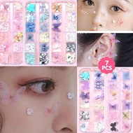 Makeup Decorative Face Stickers Sparkling Butterfly Face Ear Makeup Self Festival Decoration O2m0