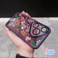 Cute Snowflake Christmas Tree Phone Case Lens Glass For Vivo Y78 Plus Y78+ Y78T Y77 Y77E Y76S Y20 Y2