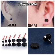 MAINAUSHUI6K 1Pair Earrings Unisex Jewelry Stainless Steel Dumbbells Pattern