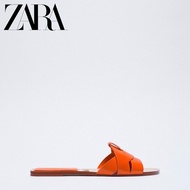 TH TOP★Zara รองเท้าแตะลําลอง ส้นแบน สามสี แฟชั่นฤดูร้อน d1 12