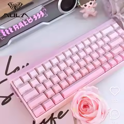 AULA HERO 68 HE Wired Mechanical Keyboard 60% PBT Keycap E-sports Gaming Keyboard Magnetic Switch RG