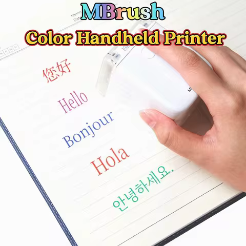 Small Portable MBrush Color Handheld Printer WiFi Wireless Connection for Logo Text Paper Tattoo Min