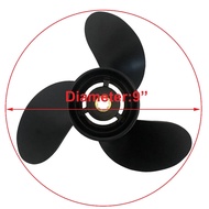 48-828156A12 Boat Propeller 9x9 for Mercury Outboard 6-15HP 8 Spline Tooth