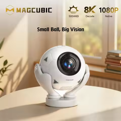 Magcubic HY320F 500Ansi Android 14 8K Projector Wifi6 BT5.4 Voice Control Projector Creative Footbal