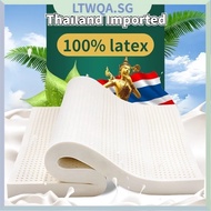 LTwqa Royal Thai Latex Mattress Hotel Foldable Mattress Pocket Spring Latex Memory Flat Foam Mattress Free Cover Os9x WBEI