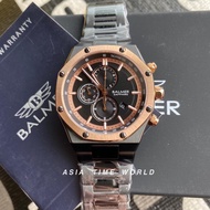 *Ready Stock*ORIGINAL Balmer 8155GBRG-4 Black Stainless Steel Sapphire Glass Water Resistant Chronograph Men’s Watch