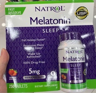 Natrol Melatonin美國褪黑素 5mg 改善睡眠失眠 250 片速溶草莓味
