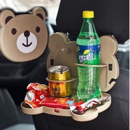 New Tray Box+Cup Holder Foldable Car Seat Back Drink Holder ABS Bottle Cup Holders Folding Dining Table For Travel