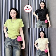 Women's Slim Fit T-Shirt [Code B47], Cotton Embossed Letters [ICE] Top Women