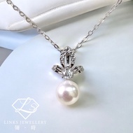 ［Real Moissanite］Can Pass Diamond Test 18K Gold Natural Pearl Imperial Concubine Crown Necklace Pend