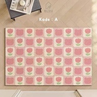 Blou Keset Rumah Depan Pintu Kamar Mandi Kamar Tidur Alas Kaki Aesthetic Estetik Premium Silk ring f